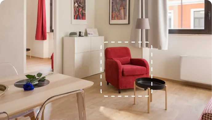 remove objects in your space with AI prompts