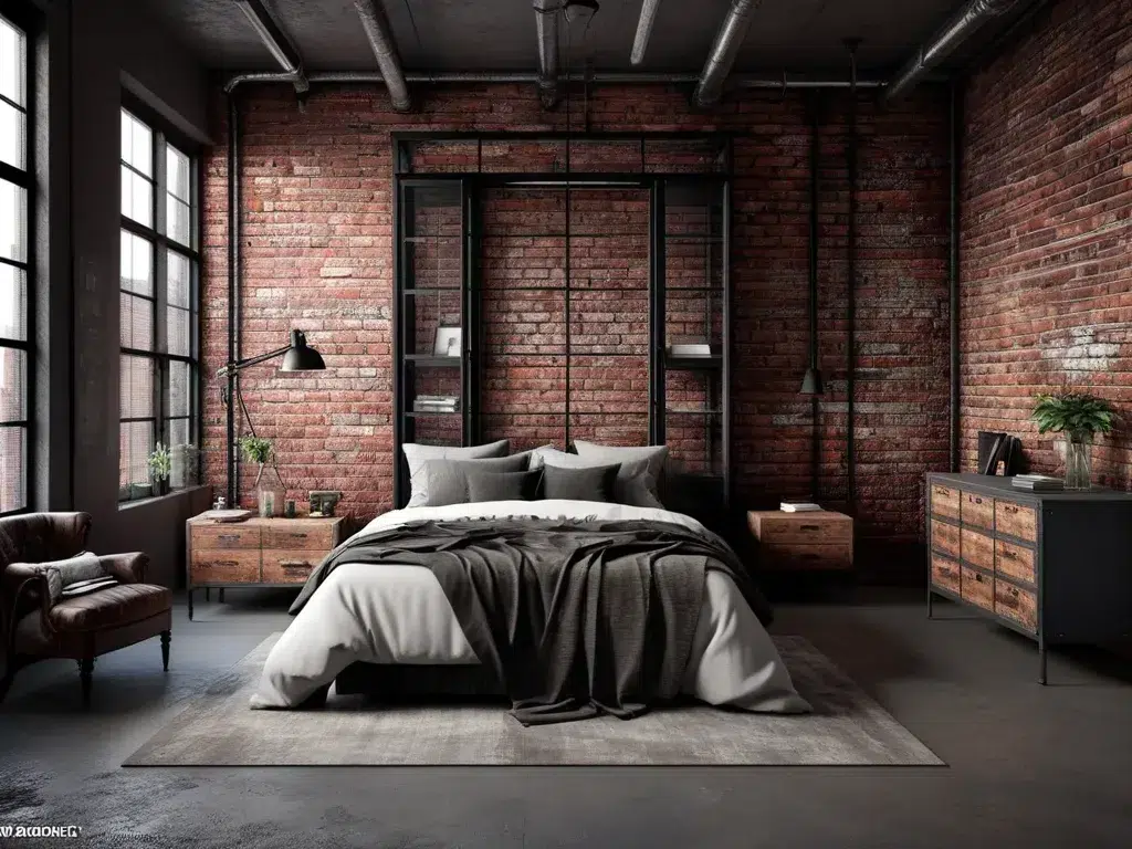 Rustic Industrial style bedroom