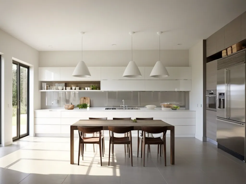 Modern Kitchen, fresh. Sunlight, clean. Simple