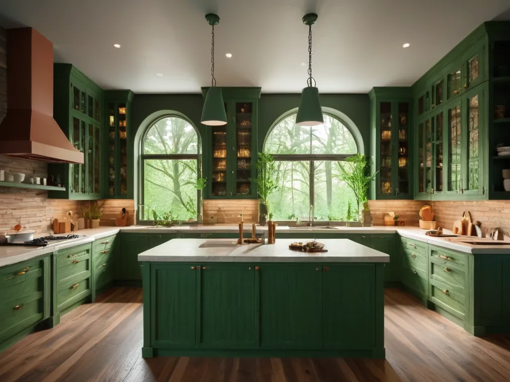 Kitchen inspired by forest