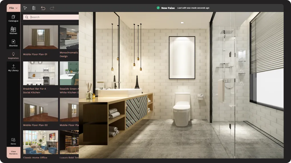 Arrange Bathroom Fixtures & Furniture